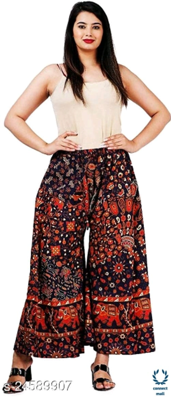 G4Girl jaipuri palazzo divider pant green - Free Size, Cotton, Printed, Pack of :1